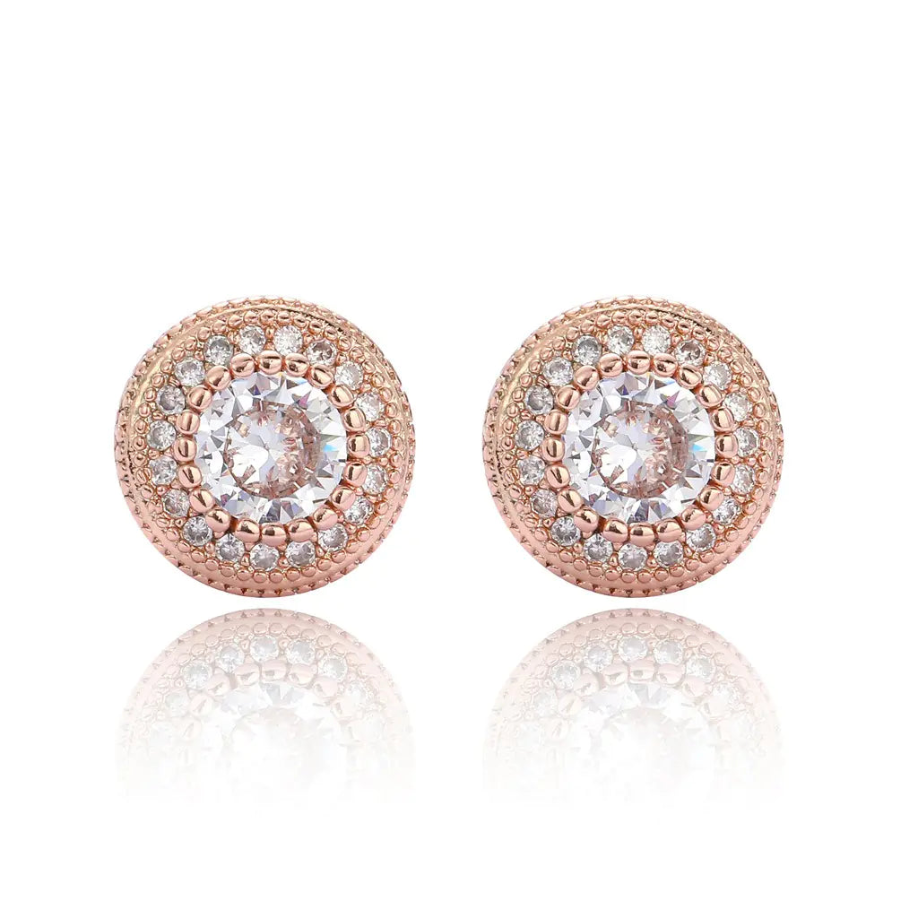 Glam Circle Zircon Hoops