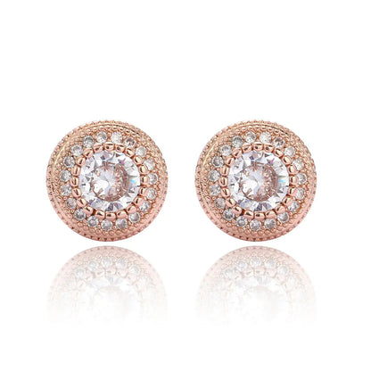 Glam Circle Zircon Hoops