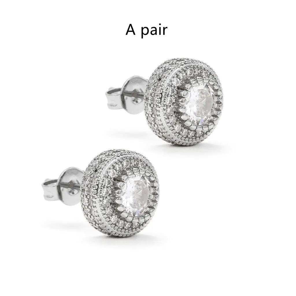 Glam Circle Zircon Hoops