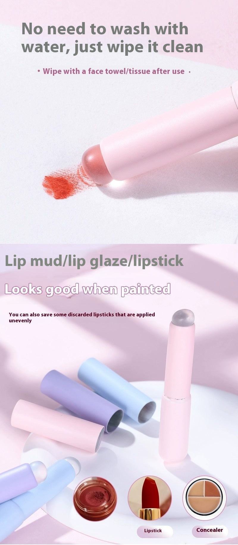 Upgrade Q Soft Portable Silicone Lip Brush