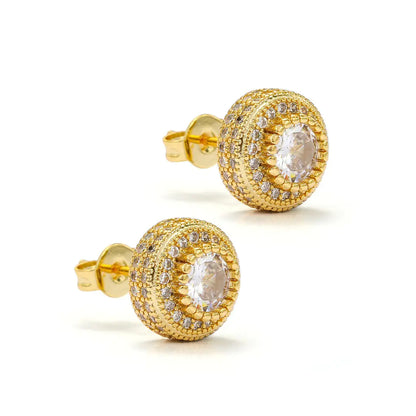 Glam Circle Zircon Hoops