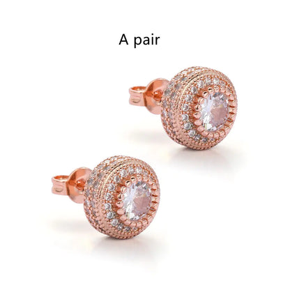 Glam Circle Zircon Hoops