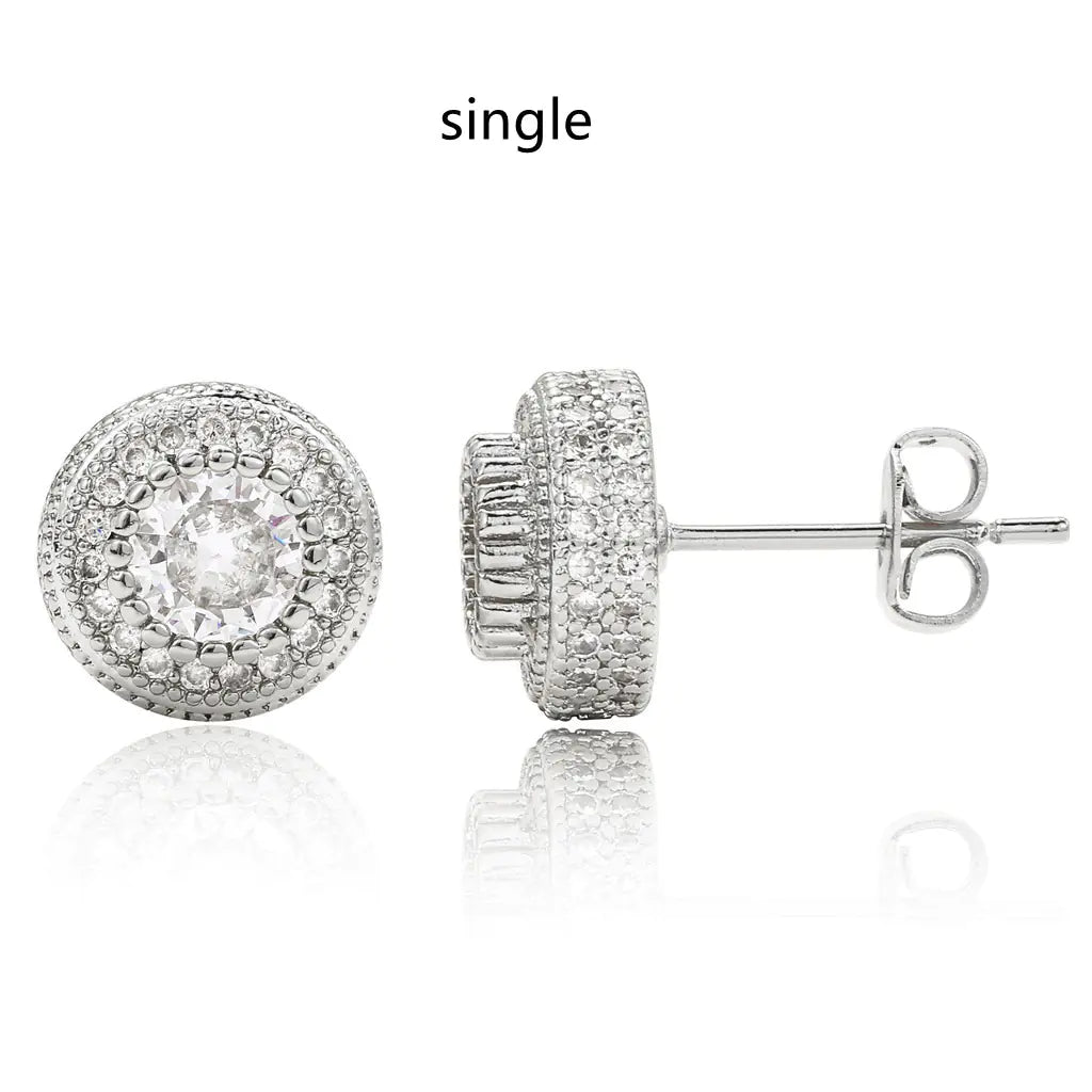 Glam Circle Zircon Hoops