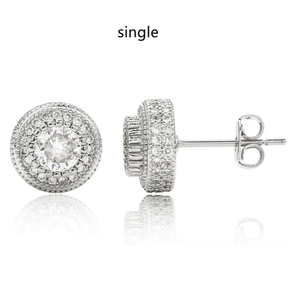 Glam Circle Zircon Hoops