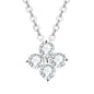 S925 Silver Clover Moissanite Necklace
