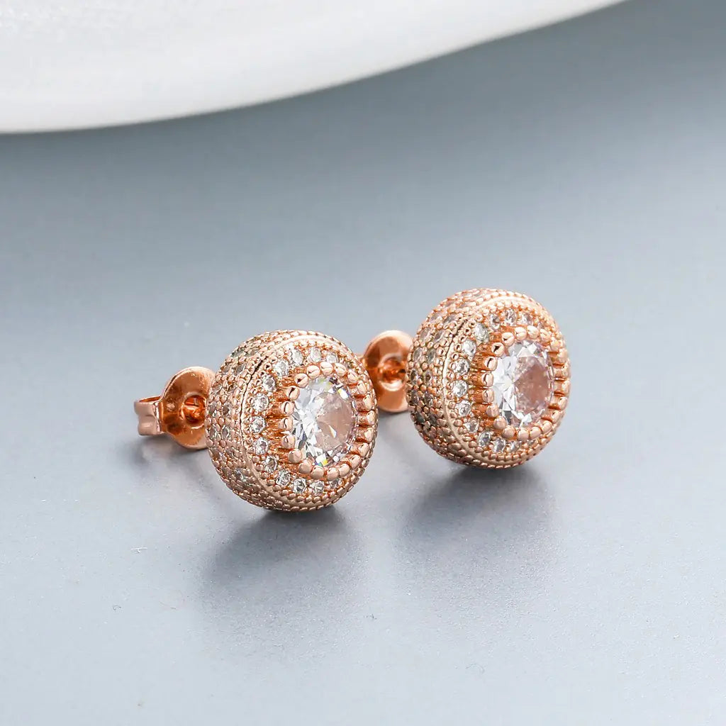 Glam Circle Zircon Hoops