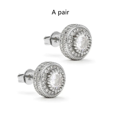 Glam Circle Zircon Hoops